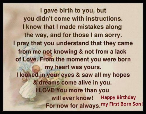 Happy Birthday My First Born son Quotes Happy Birthday to My First Born son Wishesgreeting