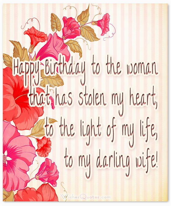 Happy Birthday Quotes for A Wife Birthday Wishes for Wife Romantic and Passionate