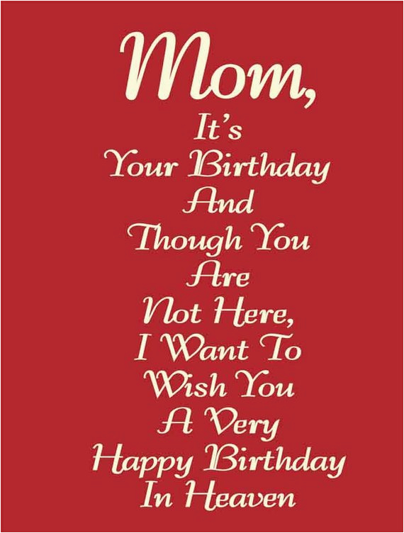 Happy Birthday Quotes for Deceased Mom Items Similar to Happy Birthday Card to A Deceased Mom