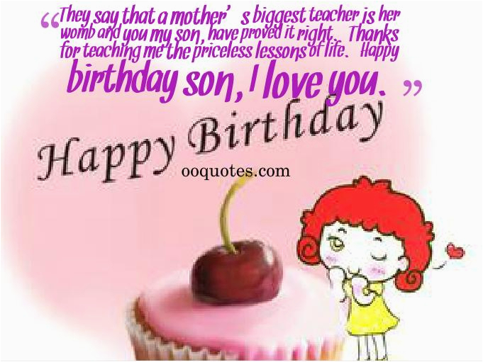 Happy Birthday Quotes for My son From Mom Happy Birthday son Funny Quotes Quotesgram