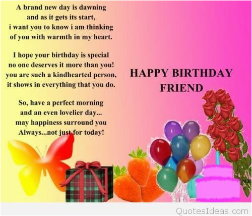 Happy Birthday Quotes to A Special Friend Birthday