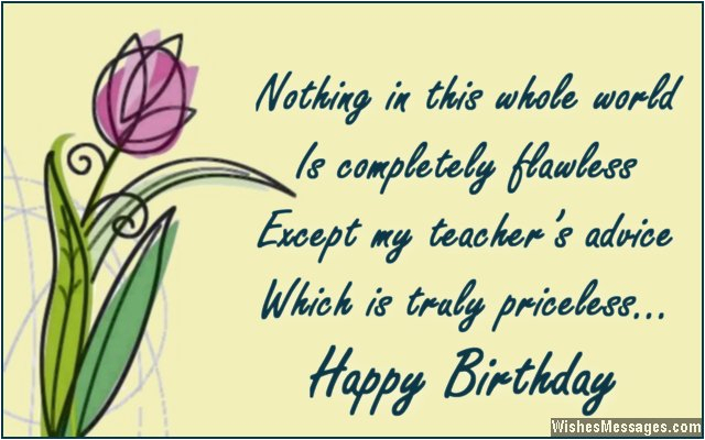 Happy Birthday Quotes to A Teacher Birthday Quotes for Teachers Quotesgram