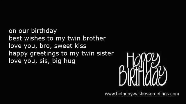 Happy Birthday to My Twin Brother Quotes Happy Birthday Quotes for Twins Brother and Sister Image