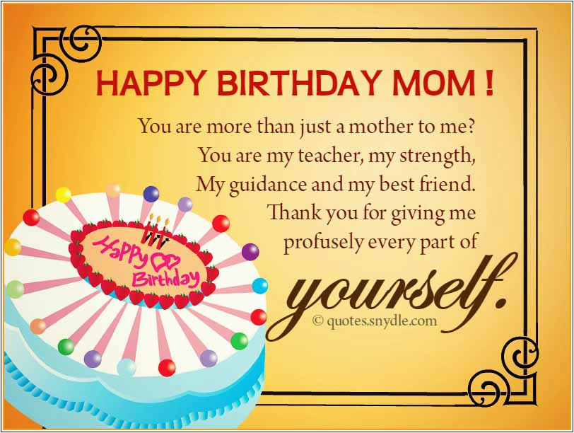 Happy Birthday to the Best Mom Quotes Happy Birthday Mom Quotes Quotes and Sayings