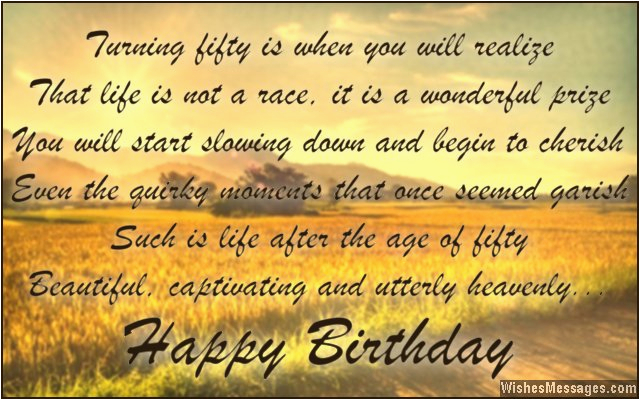 Happy Fiftieth Birthday Quotes 50th Birthday Wishes Quotes and Messages Wishesmessages Com