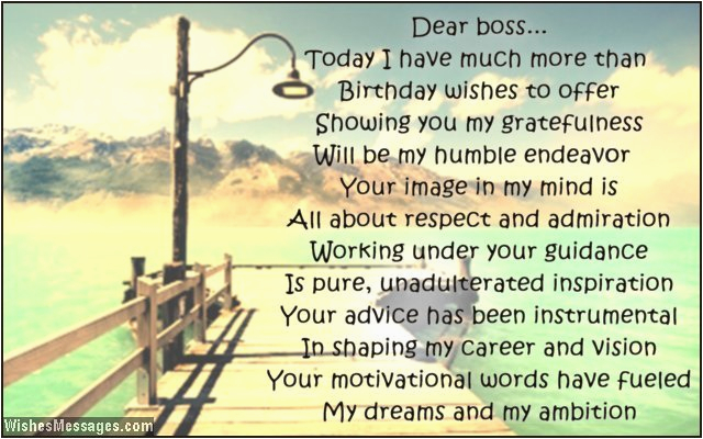 Happy Birthday Boss Poem