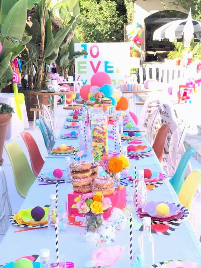 10th Birthday Girl Ideas Kara 39 S Party Ideas Colorful Modern 10th Birthday Party