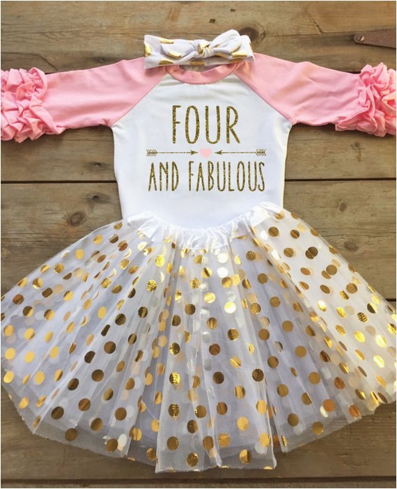 4th Birthday Girl Outfits 4th Birthday Outfit for Girl Fourth Birthday by Bowtiespearls