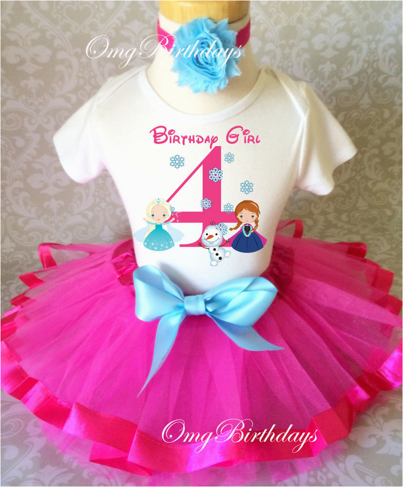 4th Birthday Girl Outfits Anna Elsa Frozen Princess Olaf Girl 4th Birthday Tutu