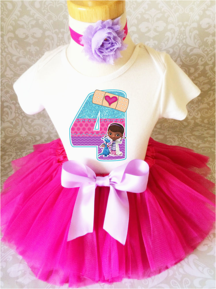 4th Birthday Girl Outfits Doc Mcstuffins Animal Doctor Girl 4th Fourth Birthday Tutu