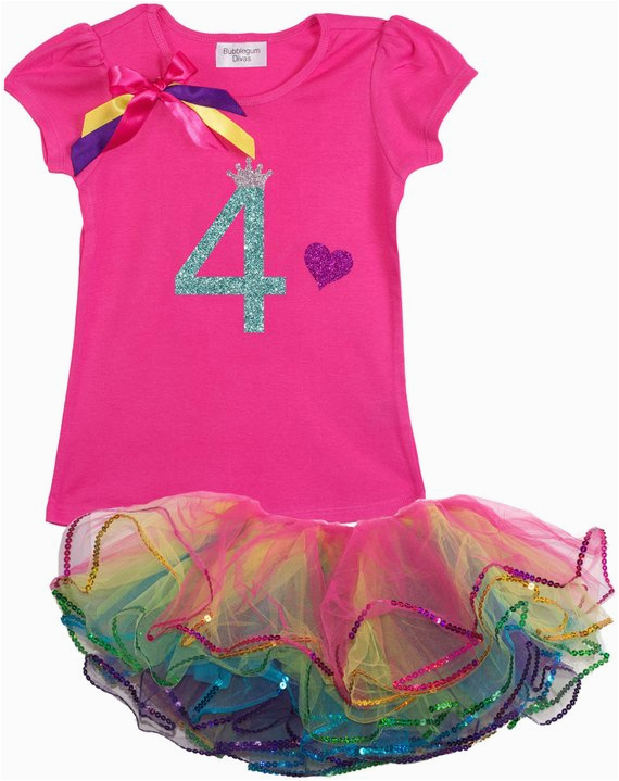 4th Birthday Girl Outfits Girls 4th Birthday Outfit 4th Birthday Girl by Bubblegumdivas