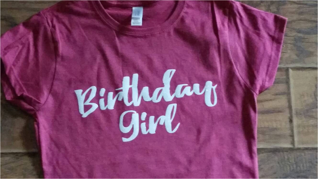 Adult Birthday Girl Shirt Birthday Girl Shirt Blue Jay Vinyl Adult Birthday by