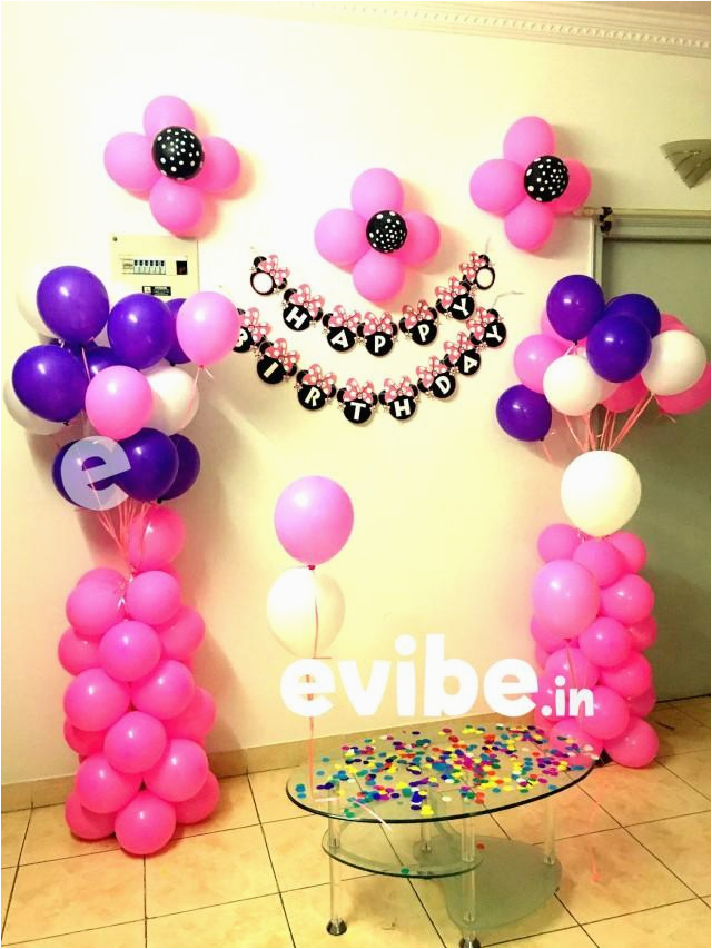 Balloon Decoration for Birthday Girl Lovely Balloon Decoration for Baby Girl Birthday at My