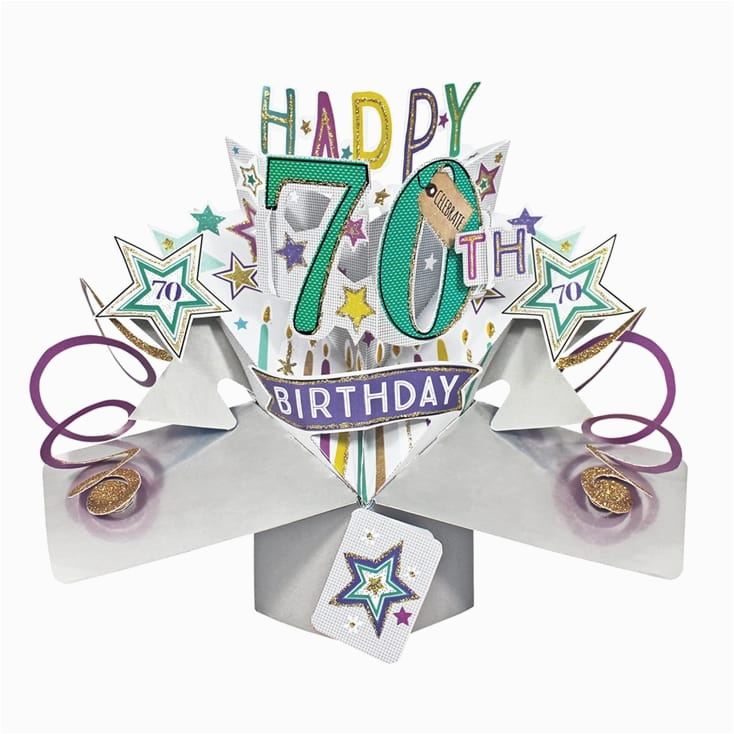 Birthday Gifts for Him Age 70 Pop Up 70th Birthday Card Find Me A Gift