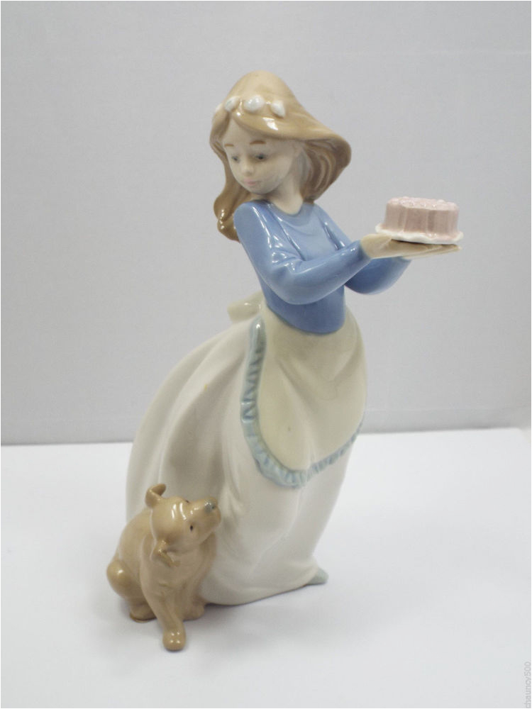 Birthday Girl Figurines Nao by Lladro Figurine 1045 Puppy 39 S Birthday Girl W