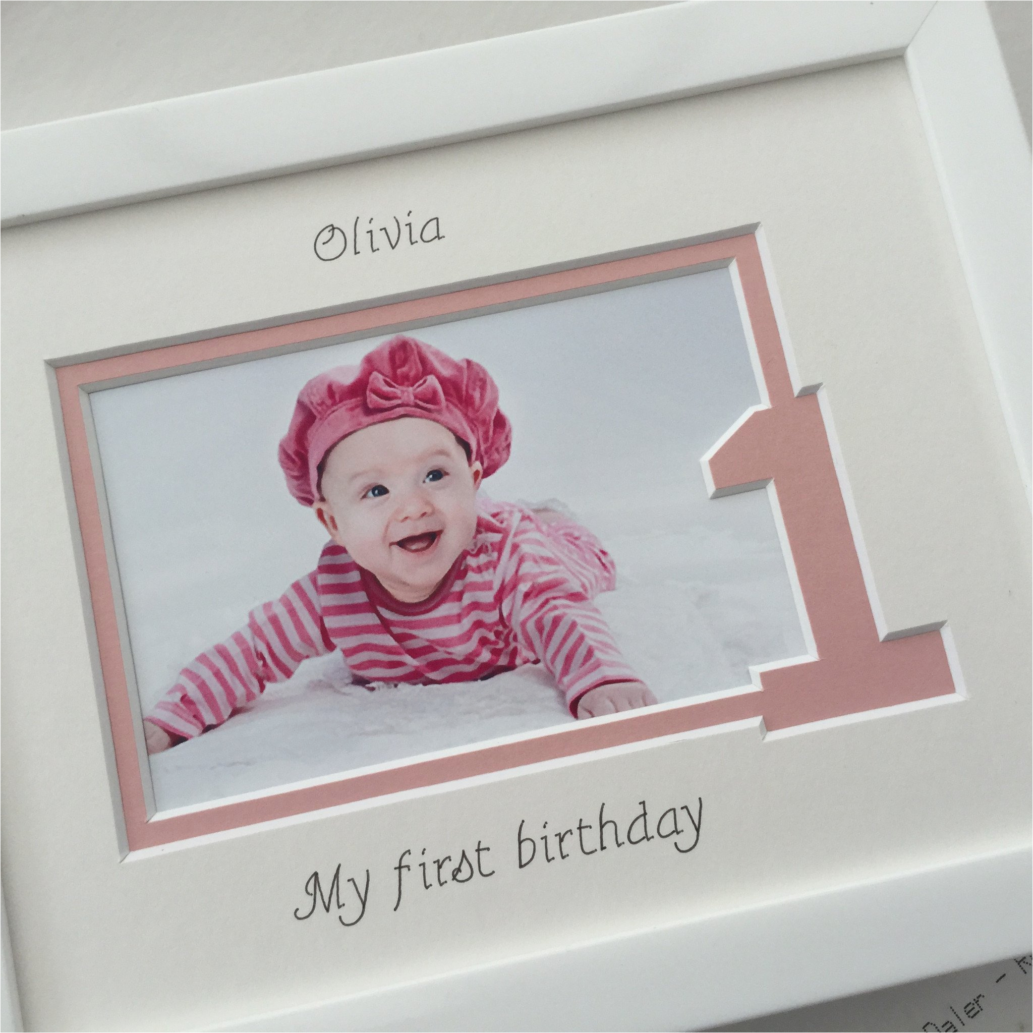 Birthday Girl Frames Personalised Baby Girl 1st Birthday Photo Frame White