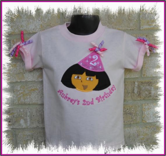 Birthday Girl Shirt 2t Girls Personalized Dora Birthday Hat Shirt 2t 3t 4t 5 6