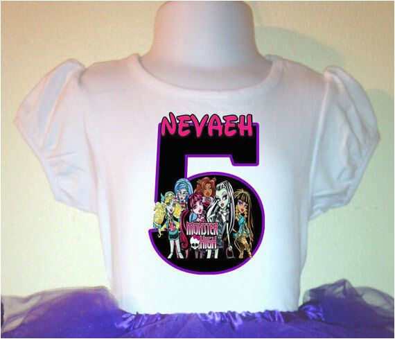 Birthday Girl Shirt 2t Monster High Girl Birthday Shirt 1t 2t 3t 4t 5t 6t 7t 8t