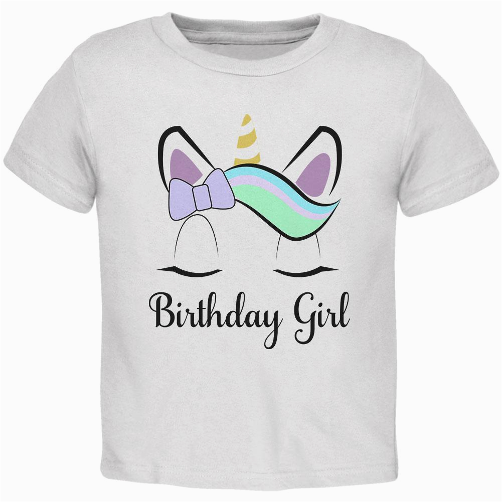 Birthday Girl Shirts Kids Birthday Girl Unicorn toddler T Shirt Ebay