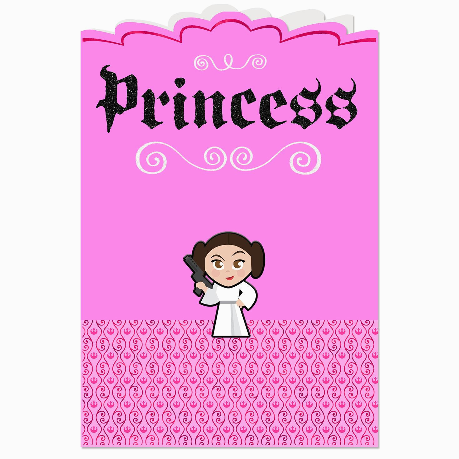 Birthday Girl the Roots Star Wars Princess Leia Awesome Girl Birthday Card