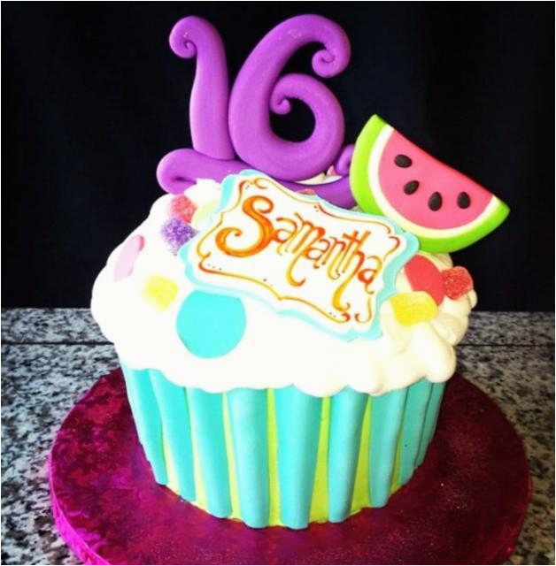 Cake for 16th Birthday Girl 16th Birthday Cupccake Cake for Girl with Purple 16 and