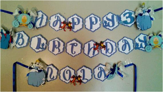 Cinderella Happy Birthday Banner Cinderella Happy Birthday Banner Cinderella Decoration
