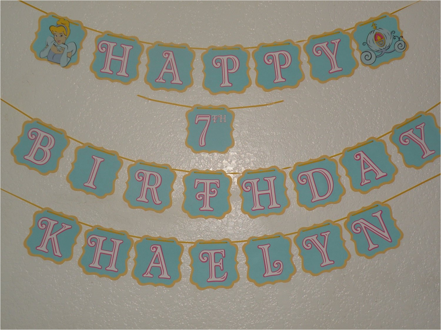 Cinderella Happy Birthday Banner Cinderella Inspired Happy Birthday Banner with by Mandymason