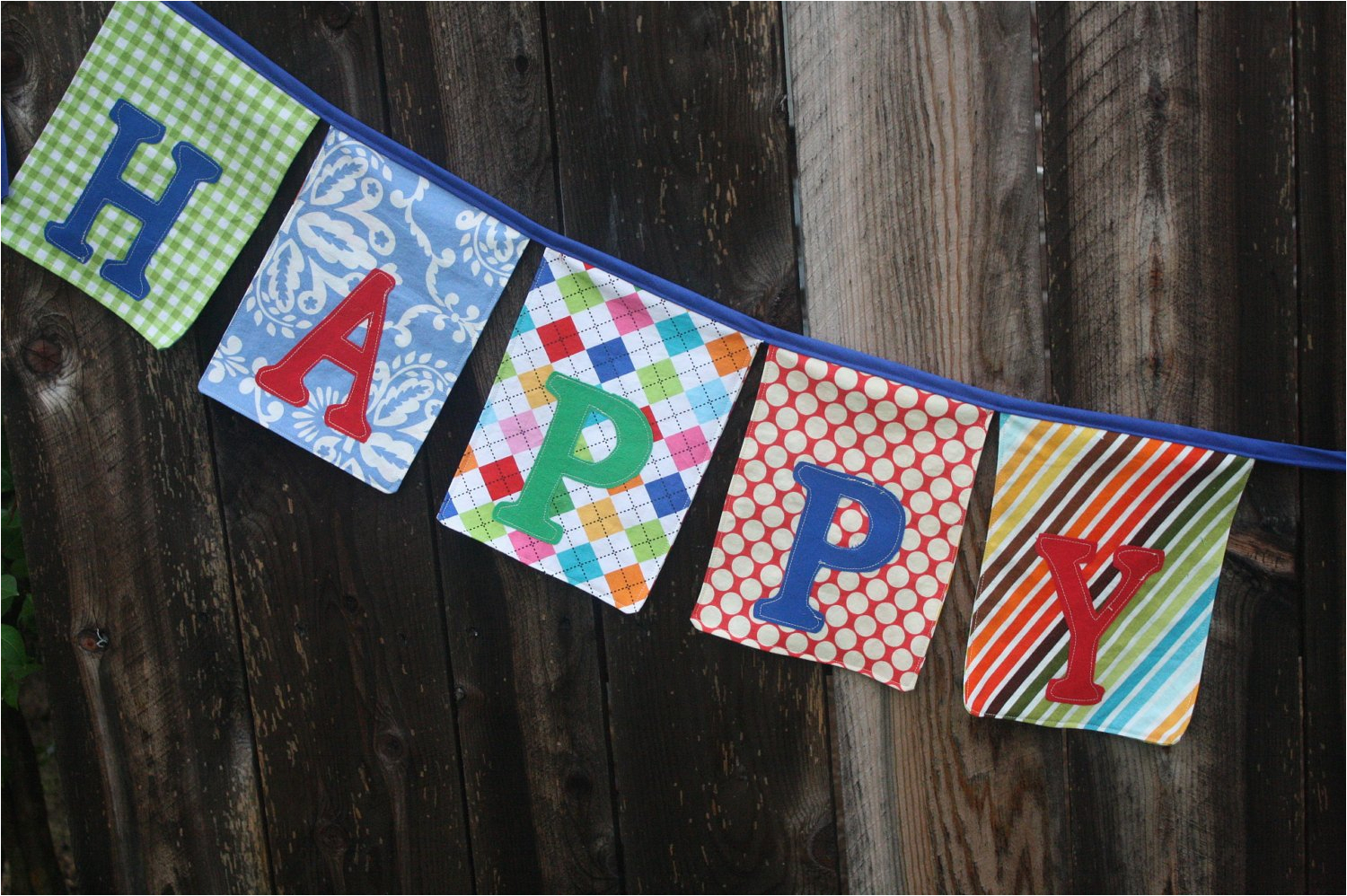 Cloth Happy Birthday Banner Happy Birthday Fabric Banner Bunting Garland