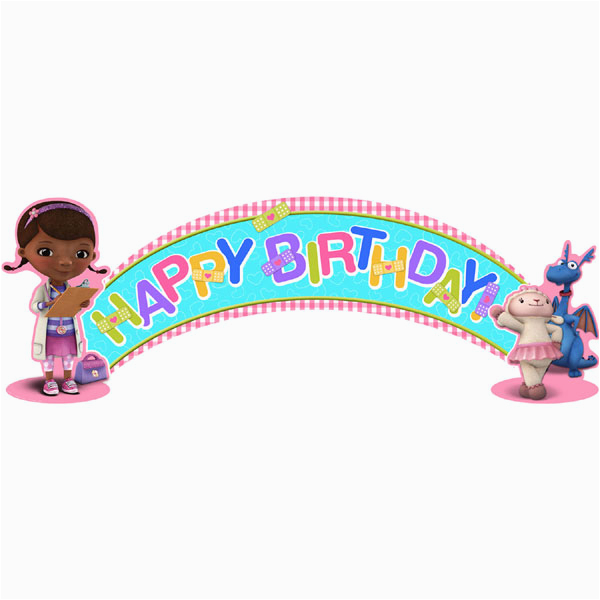 Doc Mcstuffins Happy Birthday Banner Doc Mcstuffins Birthday Banner This Party Started