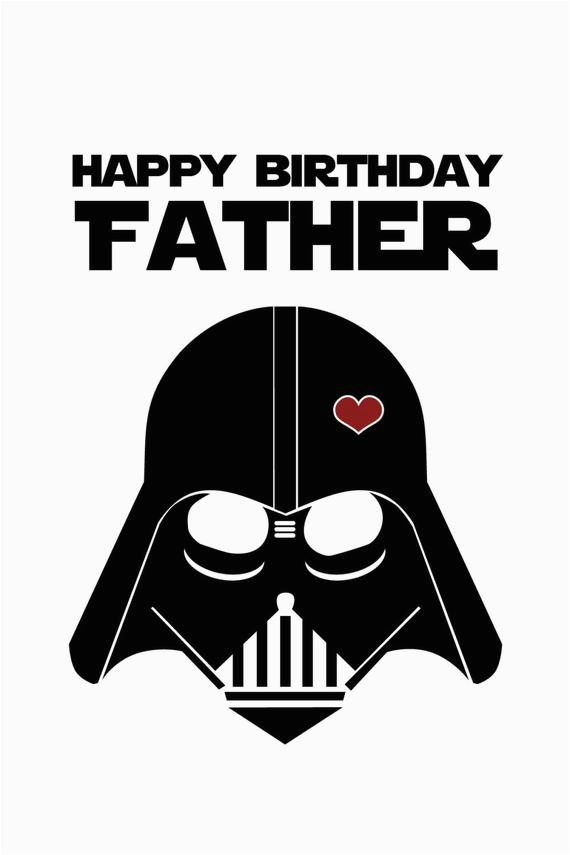 Free Printable Funny Birthday Cards for Dad Star Wars Funny Birthday Card for Dad Diy Printable