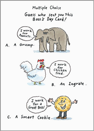Funny Birthday Card Messages for Boss Smart Cookie Funny Boss 39 S Day Card Greeting Card by