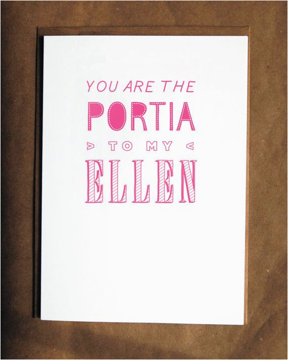 Funny Lesbian Birthday Cards Funny Lesbian Birthday Card Portia and Ellen