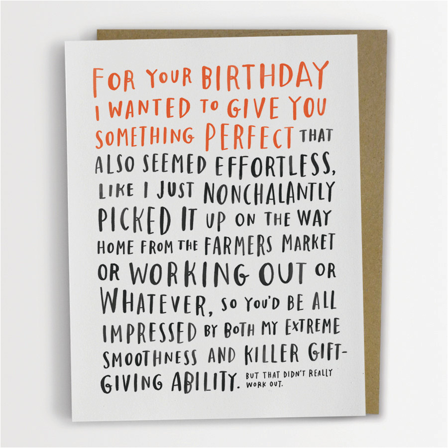 Funny Messages to Put In A Birthday Card Awkward Birthday Card by Emily Mcdowell 136 C