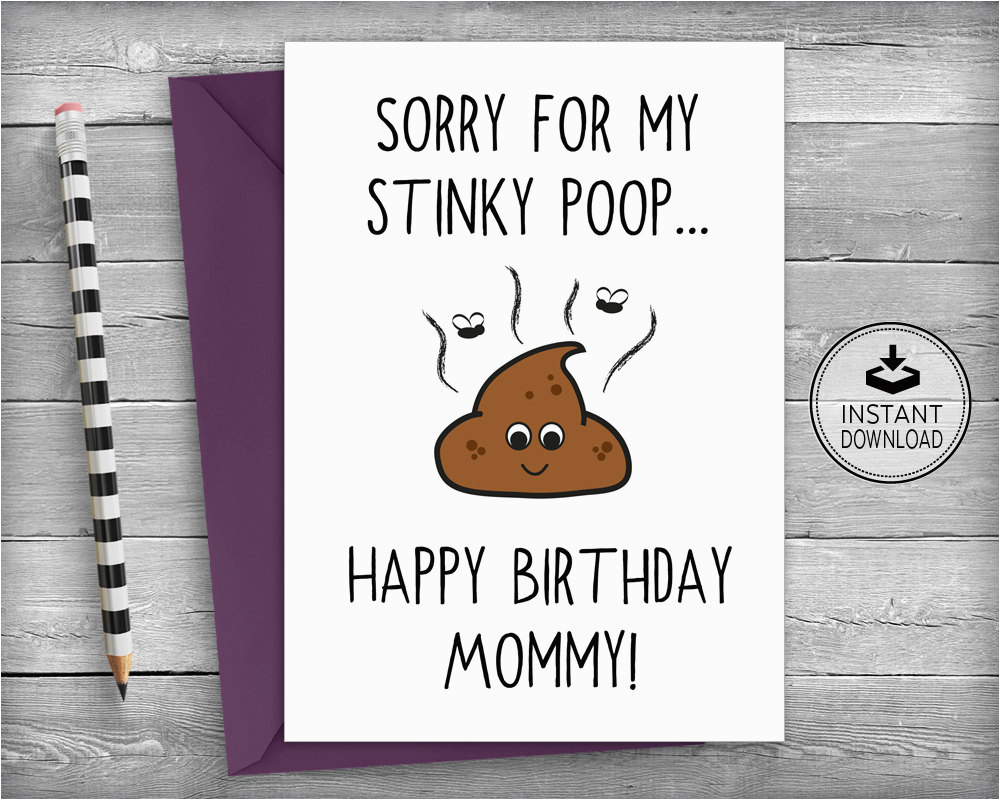 Funny Printable Birthday Cards for Mom Mom Birthday Card Mother Birthday Card Birthday Card Mom