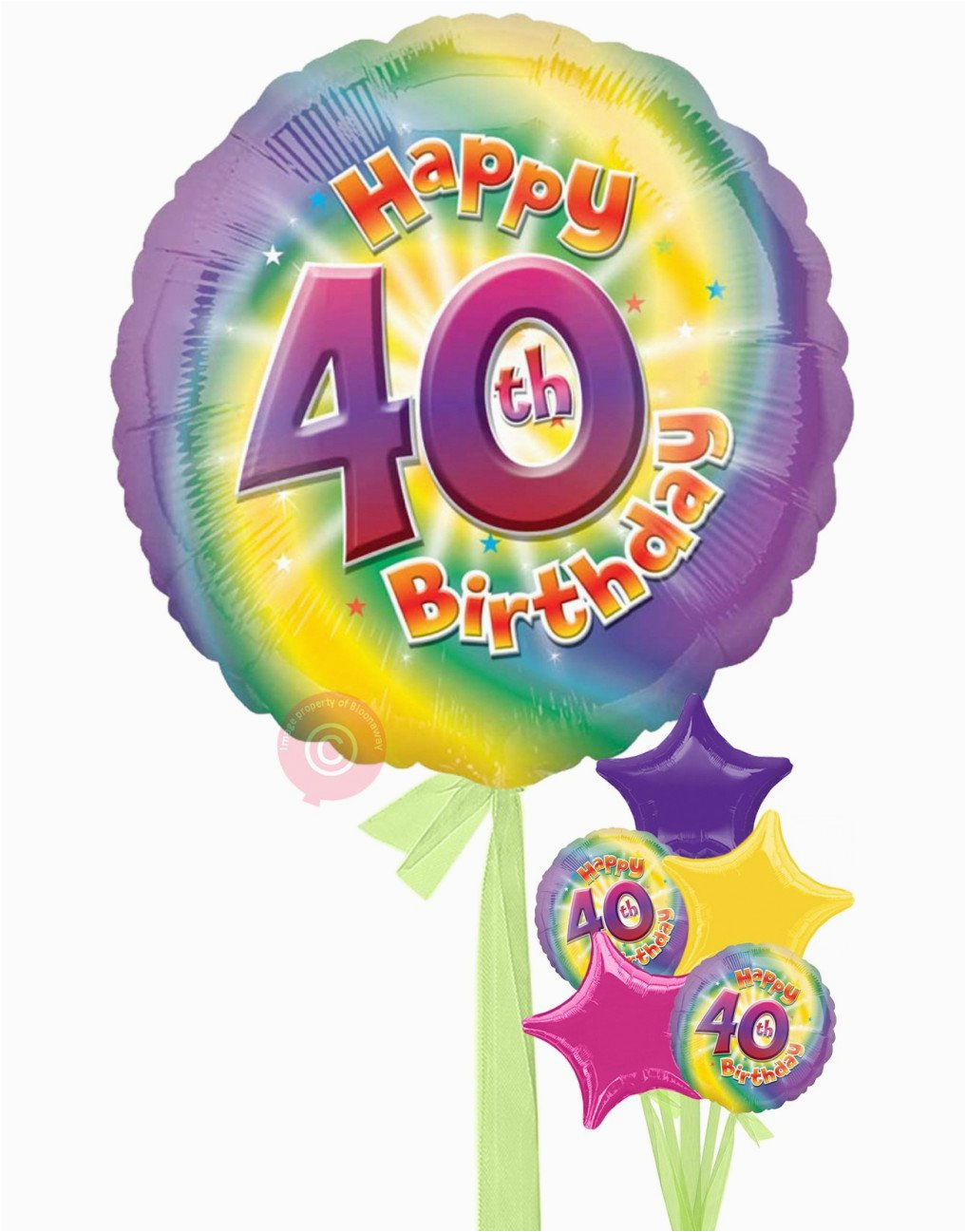 Happy 40 Birthday Girl Personalised Num 40 Happy 40th Birthday Girl Balloons