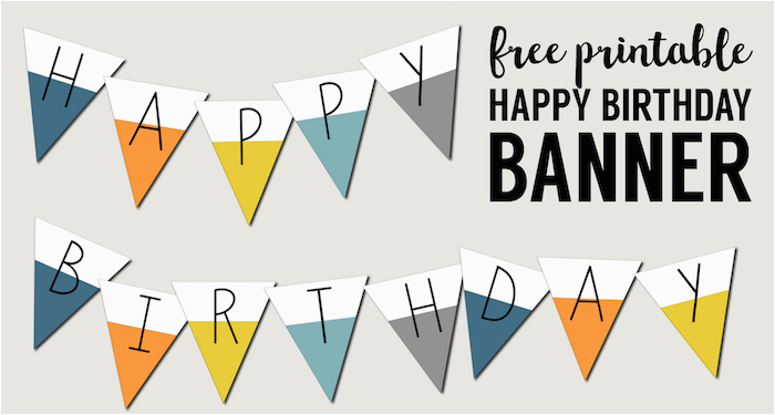 Happy Birthday Banner to Print Free Printable Happy Birthday Banner Paper Trail Design