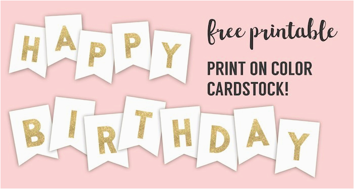 Happy Birthday Banners Templates Happy Birthday Banner Printable Template Paper Trail Design