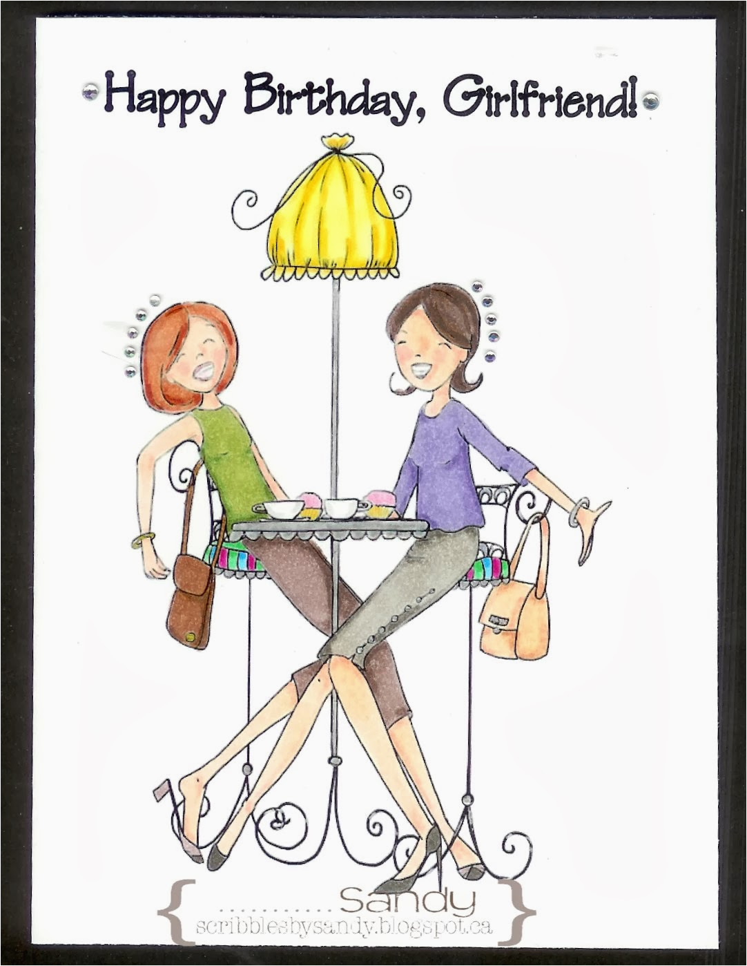 Happy Birthday Girlfriend Scribbles by Sandy August 2013