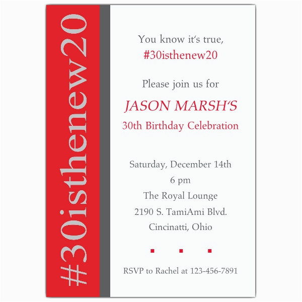 Hashtags for Birthday Girl 30 Hashtag Birthday Invitations Paperstyle