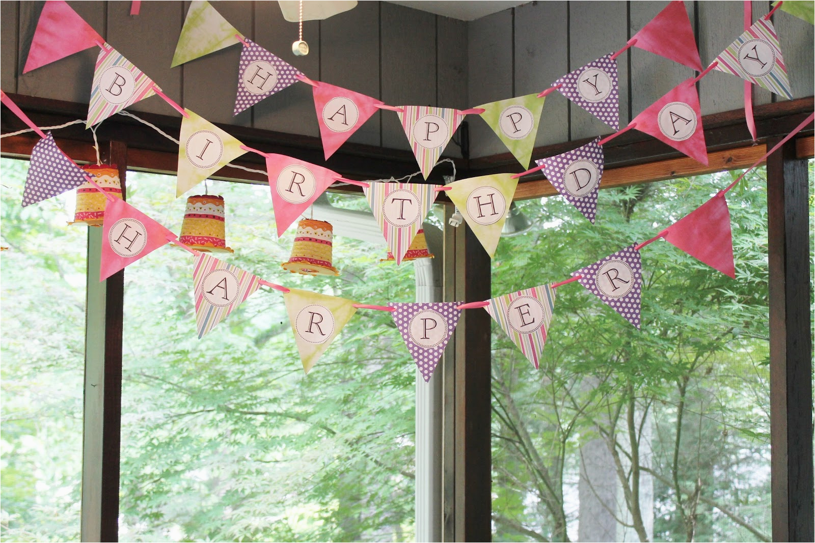 How to Make A Happy Birthday Banner Of Paper Woven Home Happy Birthday Pennant Banner Tutorial