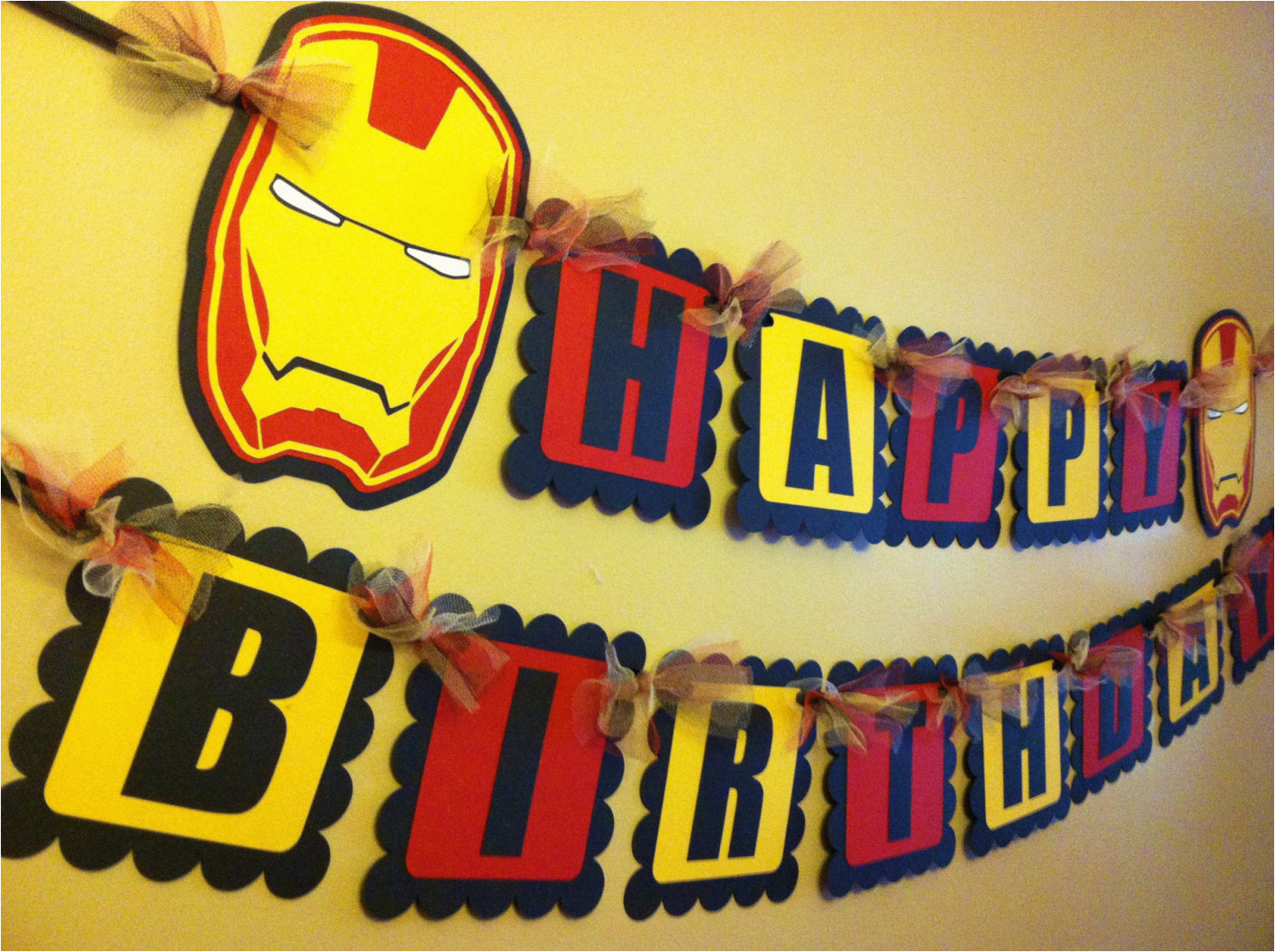 Iron Man Happy Birthday Banner Iron Man Inspired Happy Birthday Banner