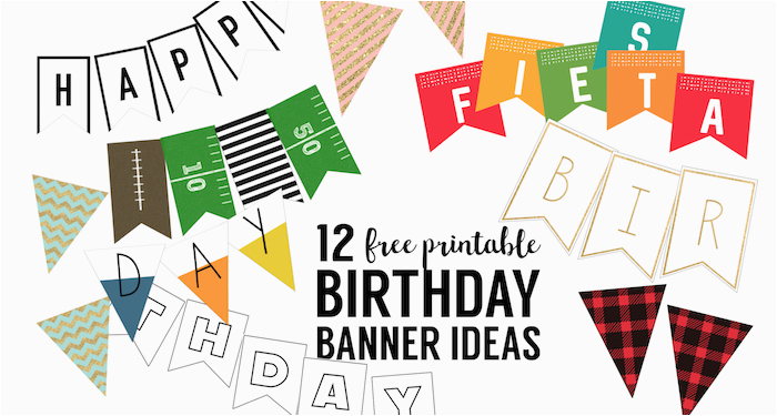Make A Happy Birthday Banner Online Free Free Printable Birthday Banner Ideas Paper Trail Design