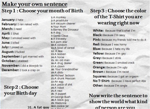Make Your Own Birthday Meme Make Your Own Sentence