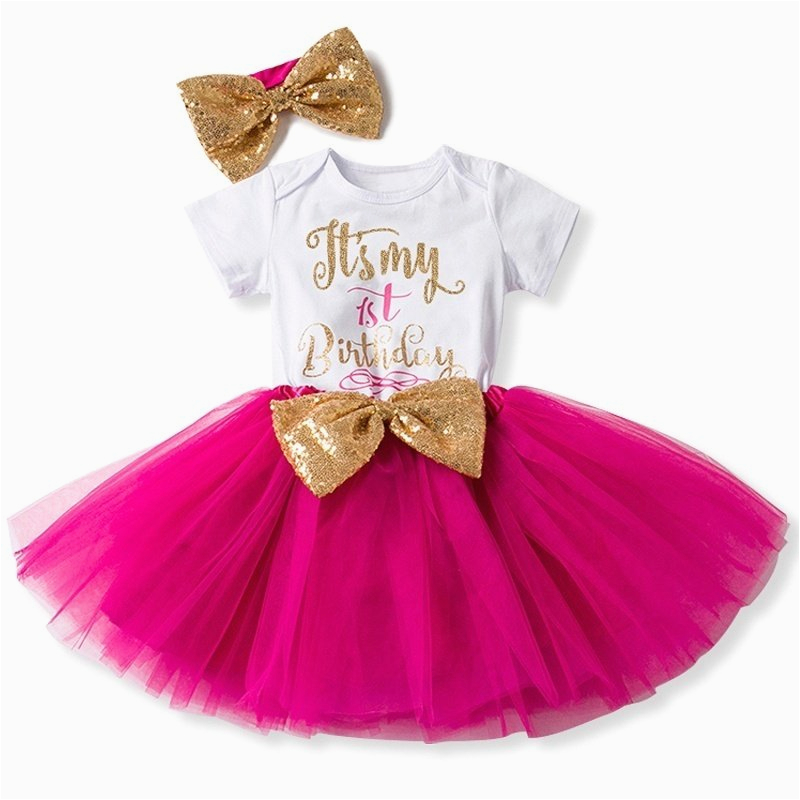 Outfits for 1 Year Old Birthday Girl One Year Old Baby Girl Birthday Outfits Lovely 3 Pcs Sets