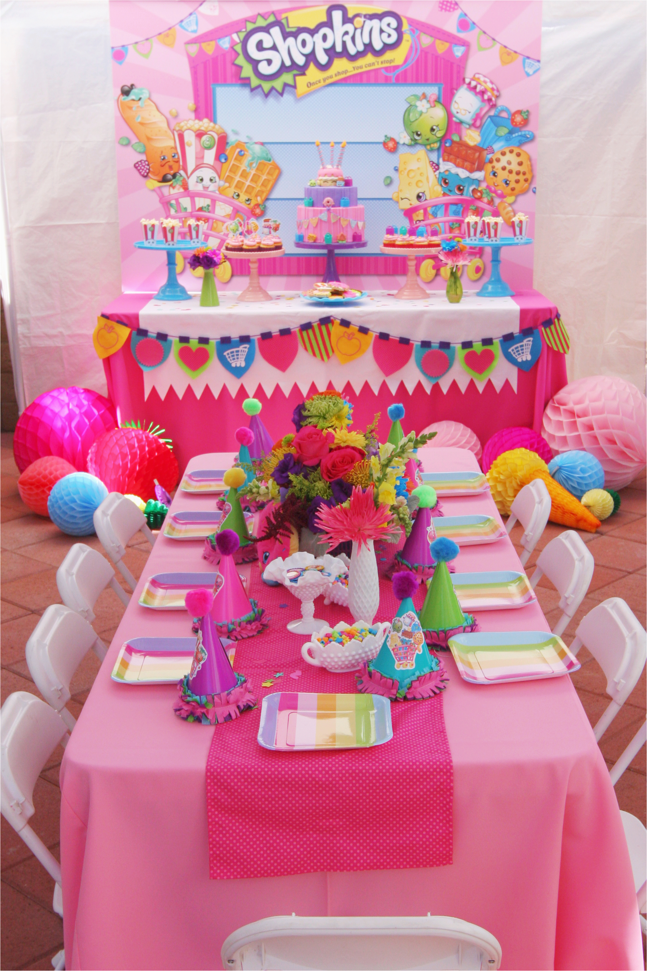 Party Ideas for 6 Year Old Birthday Girl Shopkins Birthday Party by Minted and Vintage Dessert