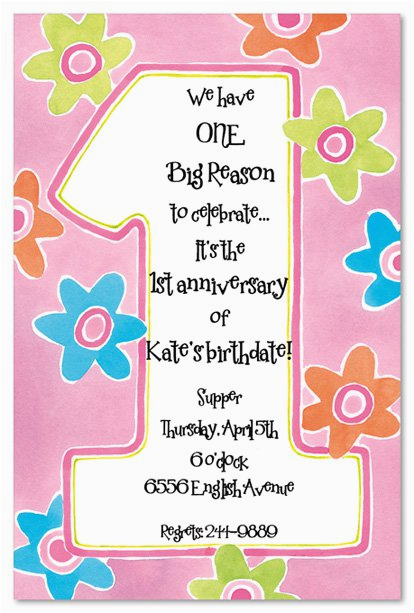 Poems for Birthday Girl Printable 1st Birthday Invitations Girls