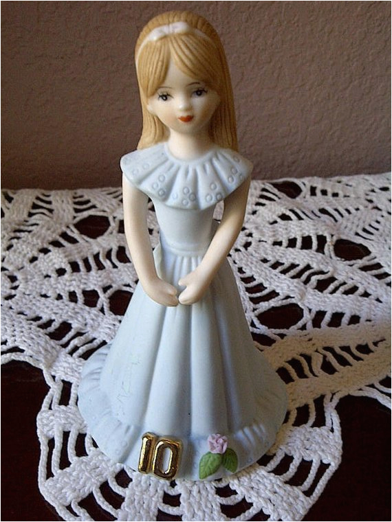 Porcelain Birthday Girls Enesco Birthday Girl Age 10 Porcelain Figurine