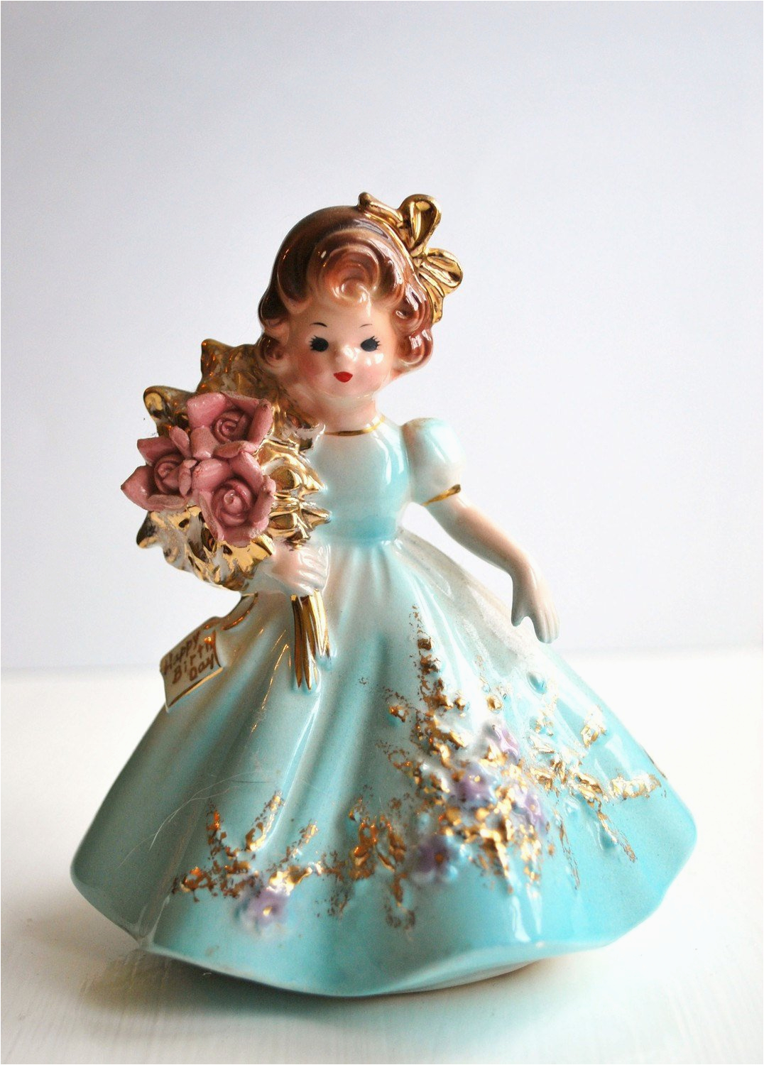 Porcelain Birthday Girls Josef originals Porcelain Figurine Rare Brunette Birthday Girl Porcelain Birthday Girls Josef originals Porcelain Figurine Rare Brunette Birthday Girl