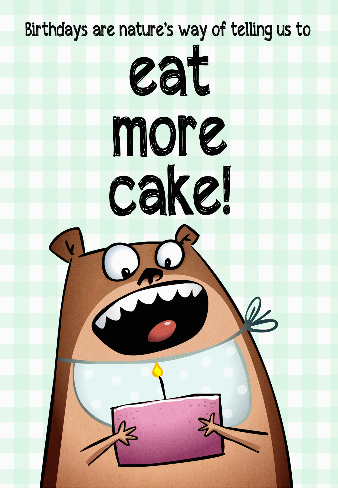 Printable Funny Birthday Cards for Her Eat More Cake Free Birthday Card Greetings island