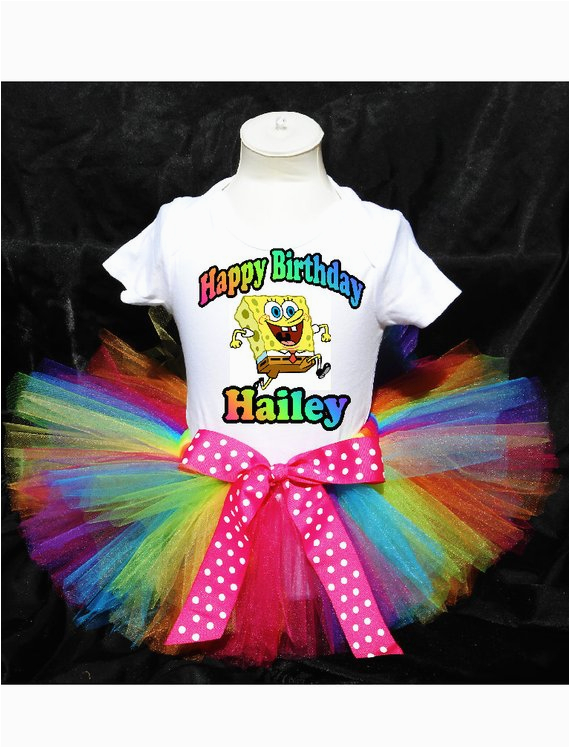 Spongebob Birthday Girl Outfit Spongebob Squarepants Tutu Birthday Outfit by